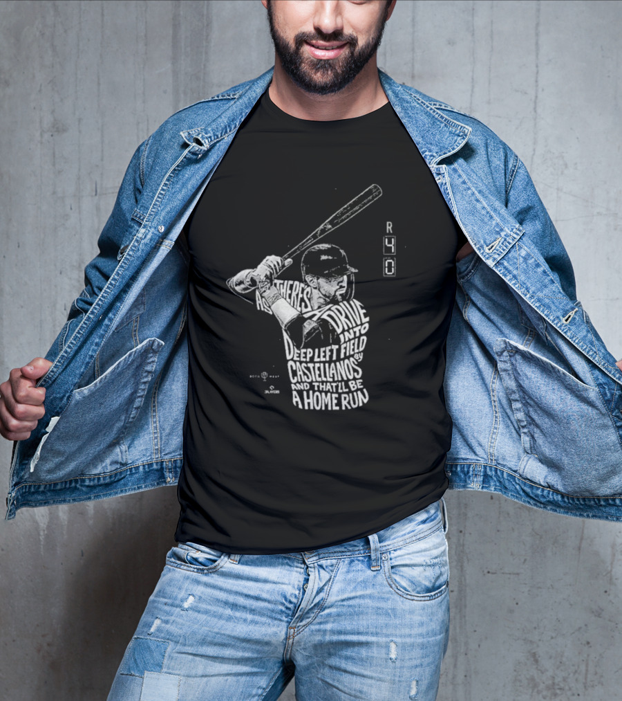4-0 Ballgame Deep Left Field Castellanos Home Run T-Shirt