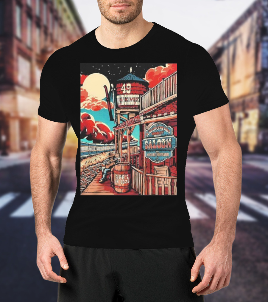 49 Winchester Knuckleheads Saloon Kansas City April 19 2025 Event With Noelene Hofmann T-Shirt