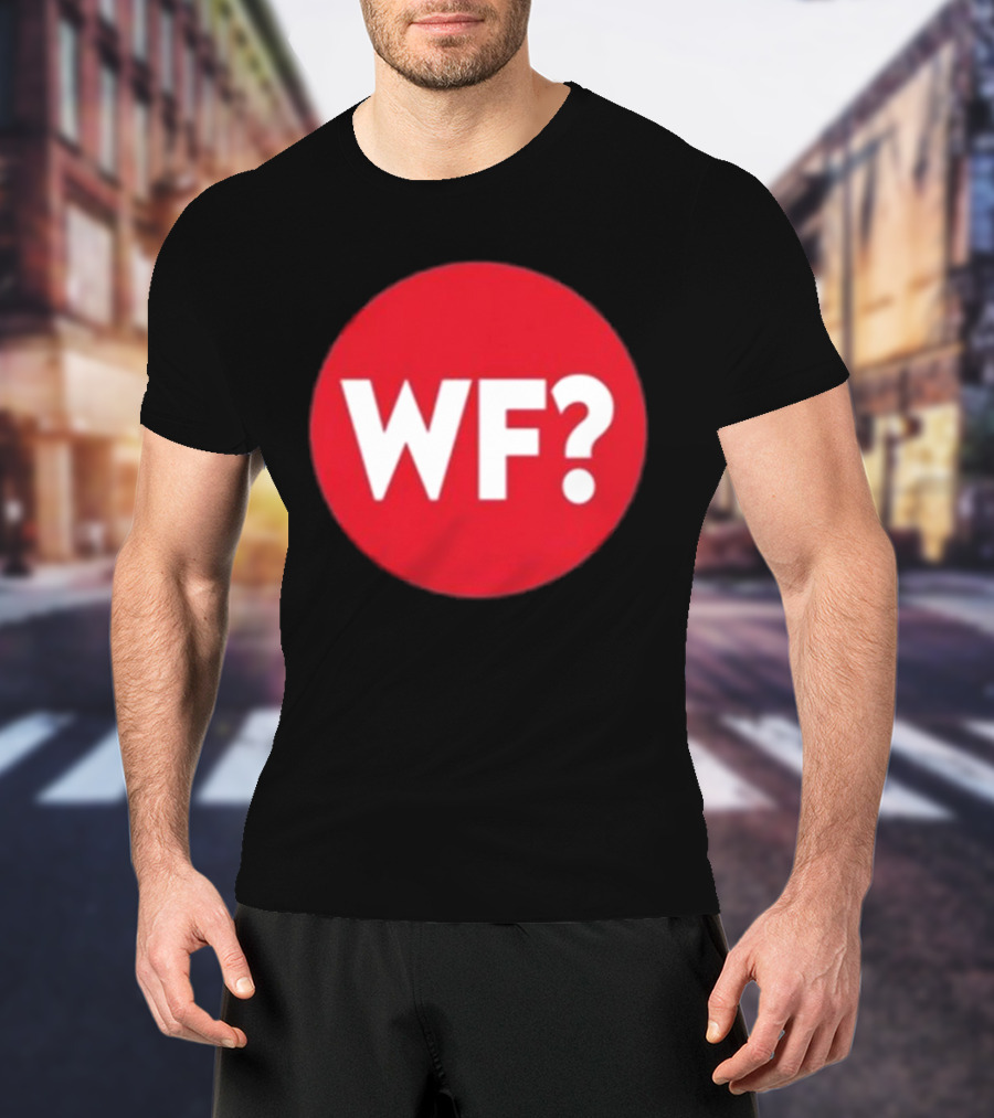 Adrianne Curry Wearing WF Why-Files Red Circle Icon T-Shirt