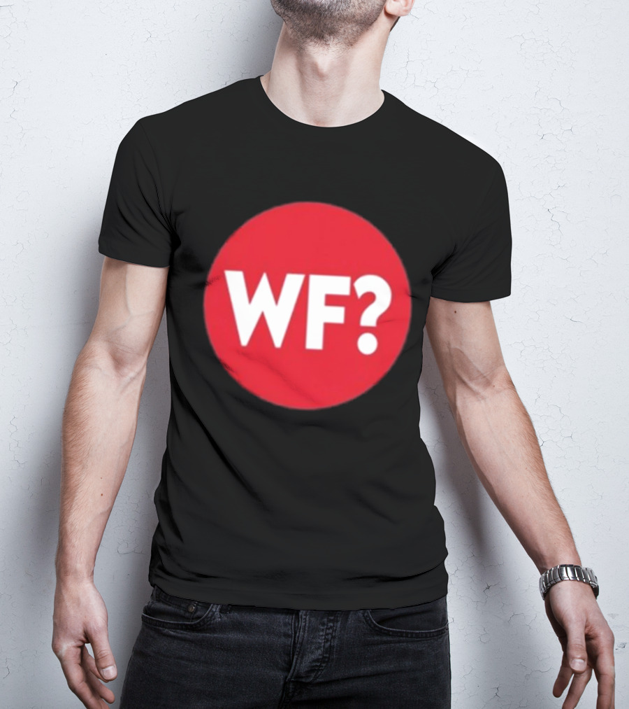 Adrianne Curry Wearing WF Why-Files Red Circle Icon T-Shirt