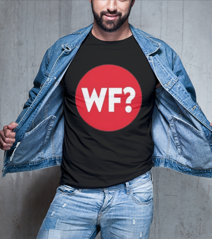 Adrianne Curry Wearing WF Why-Files Red Circle Icon T-Shirt