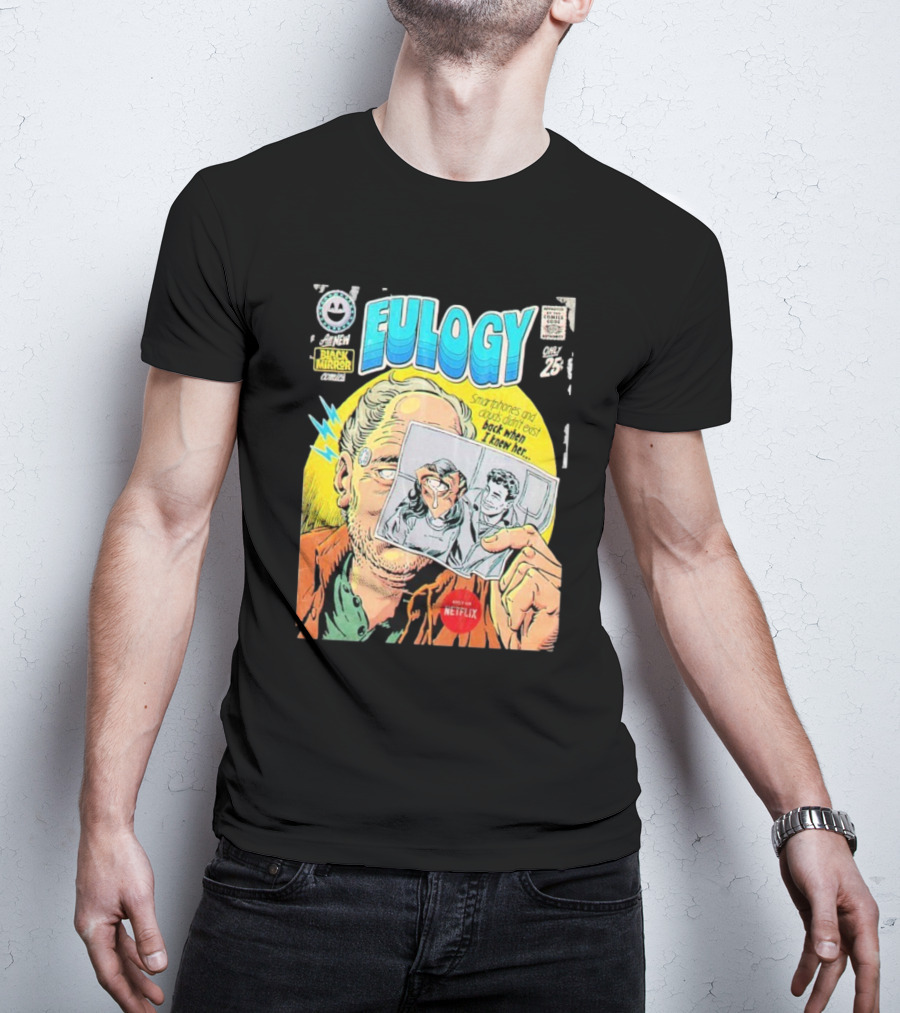 All New Black Mirror Comics Eulogy Smartphones Clouds By Butcher Billy Netflix T-Shirt