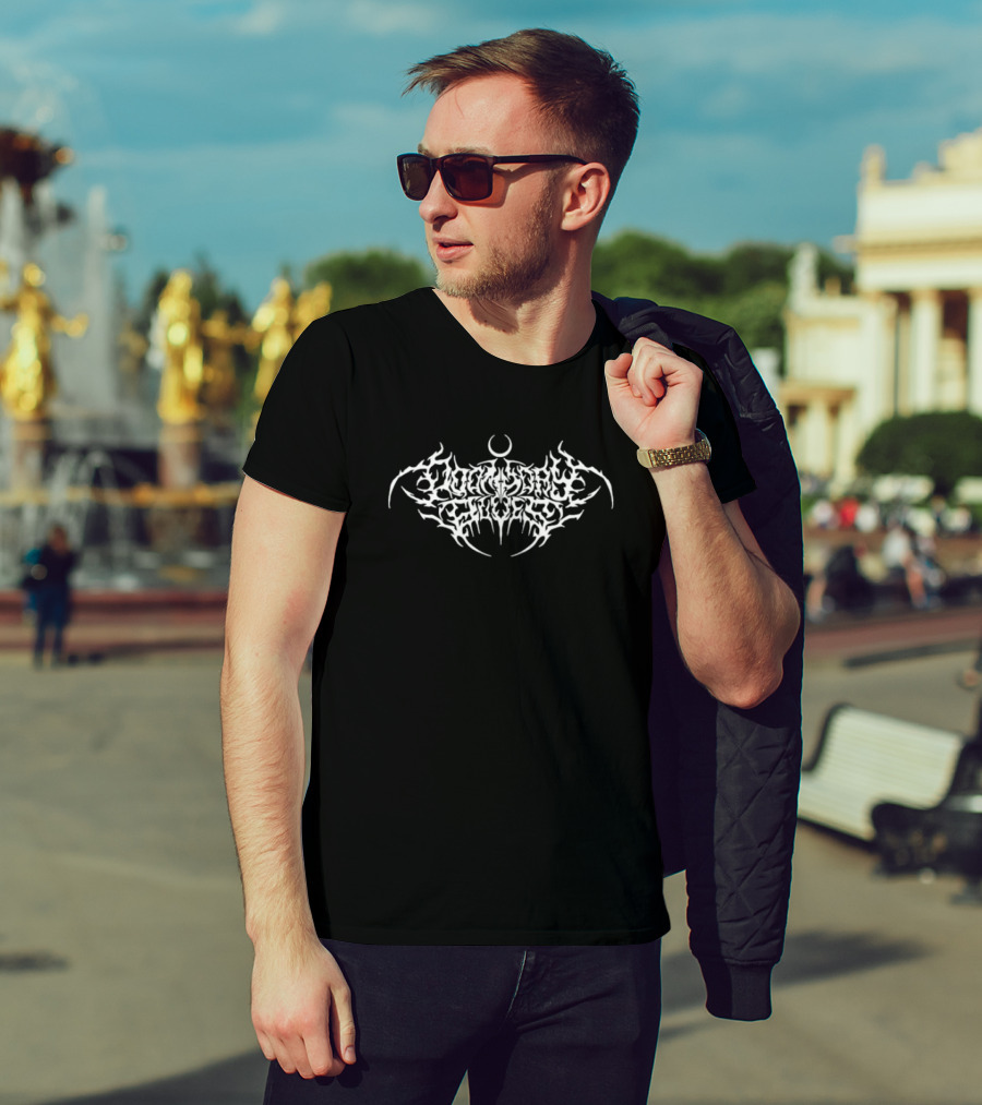 Bambie Thug Doomsday Metal Bat Wings Crescent Moon T-Shirt