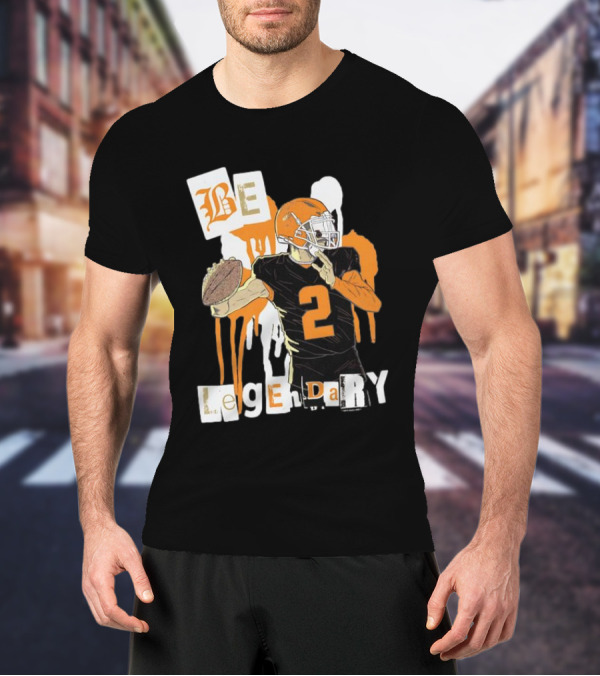 Be Legendary Cleveland Browns Football Player Number 2 T-Shirt