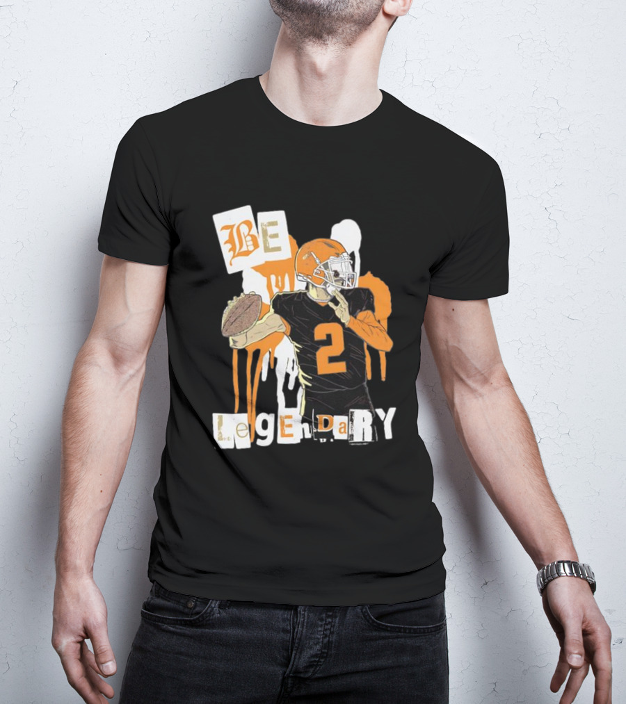 Be Legendary Cleveland Browns Football Player Number 2 T-Shirt