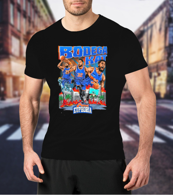 Bodega Kat Basketball Energy Planet Euphoria Action Player Number 32 T-Shirt