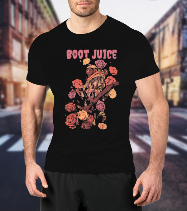 Boot Juice Chameleon Surrounded By Colorful Roses T-Shirt