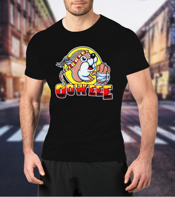 Buc-ee's Ooweee Muay Thai Beaver With Headband And Wrapped Fist T-Shirt