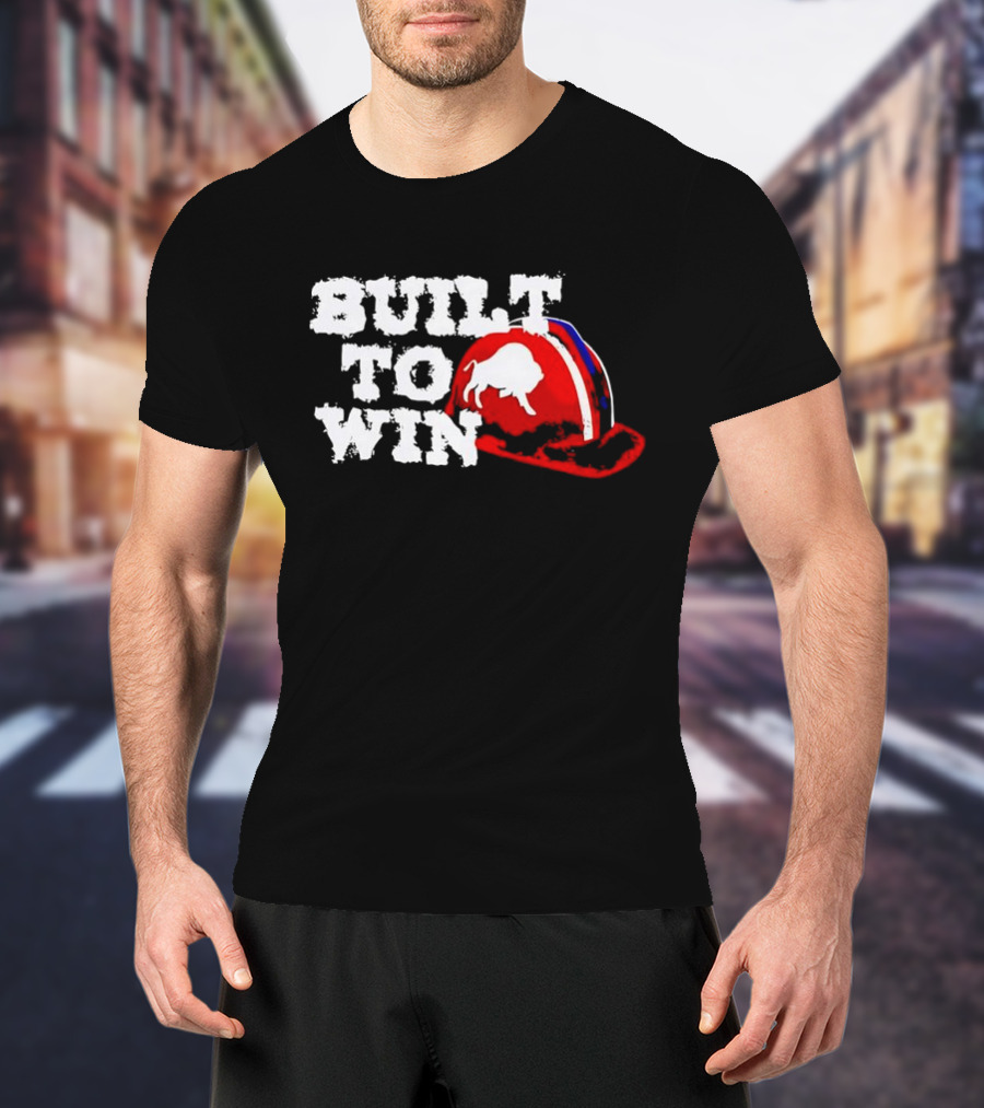 Built To Win Buffalo Bills Helmet Logo T-Shirt