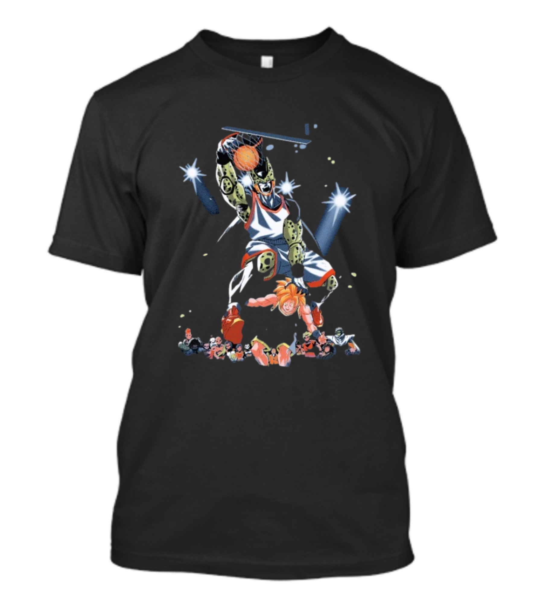 Cell Vs Son Goku Basketball Showdown Dragon Ball Slam Dunk Action T-Shirt