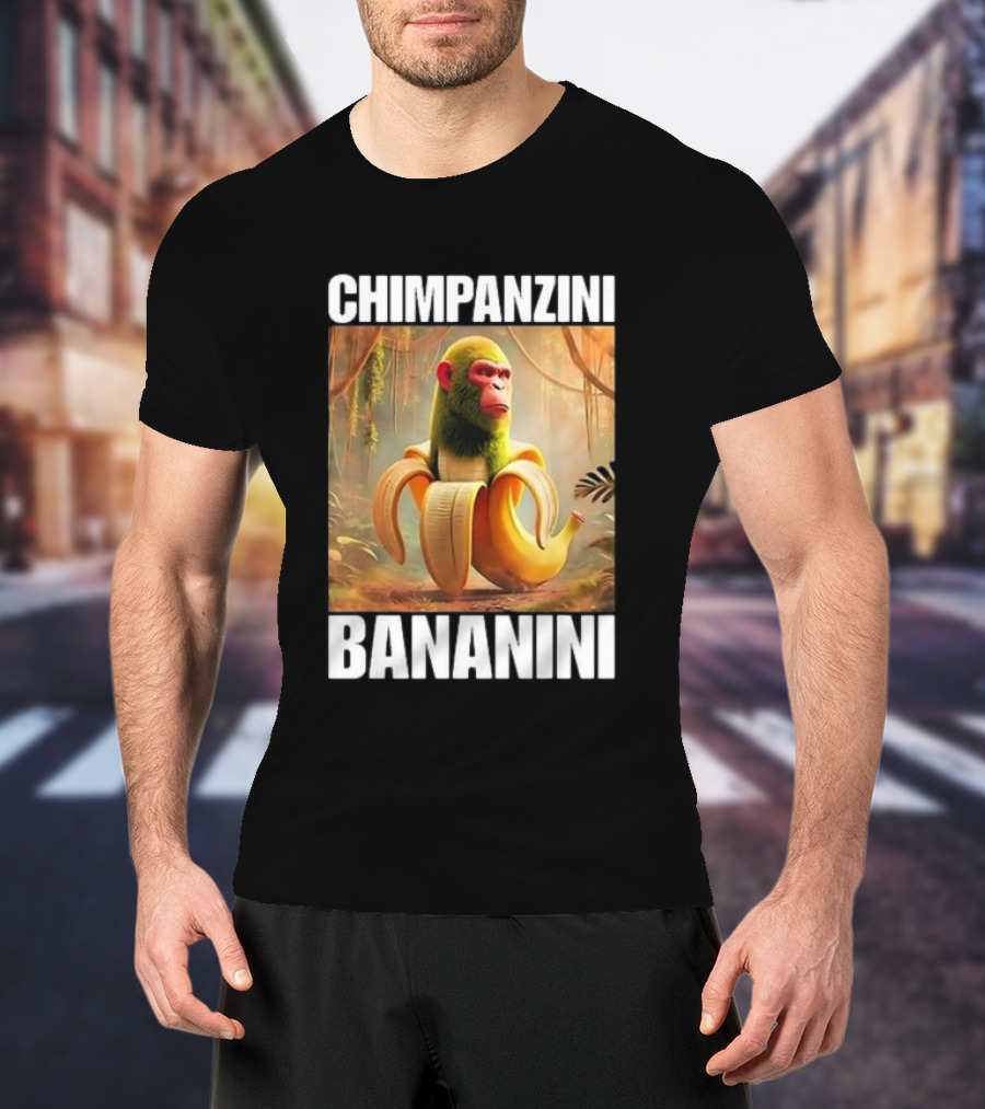 Chimpanzini Bananini Italian Brainrot Jungle Fusion T-Shirt