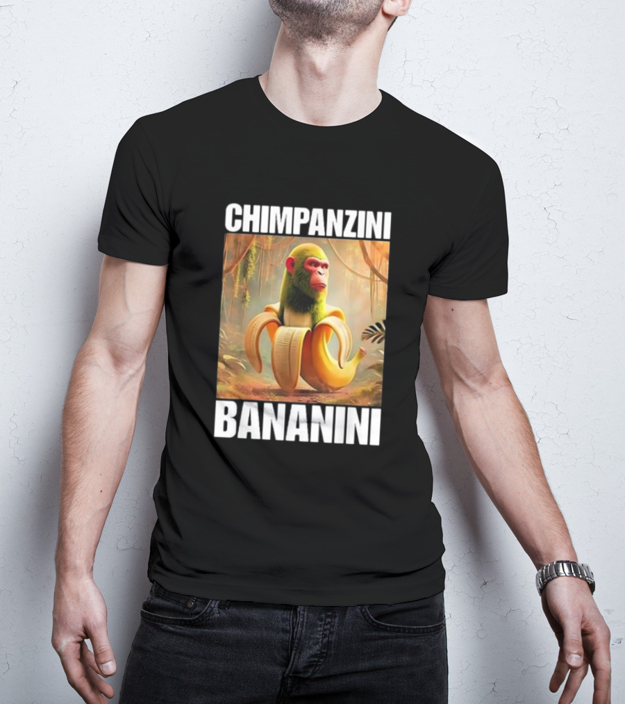 Chimpanzini Bananini Italian Brainrot Jungle Fusion T-Shirt