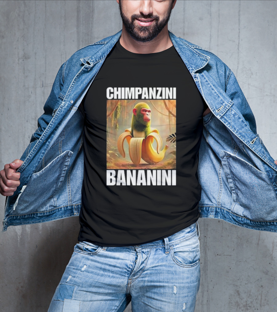 Chimpanzini Bananini Italian Brainrot Jungle Fusion T-Shirt