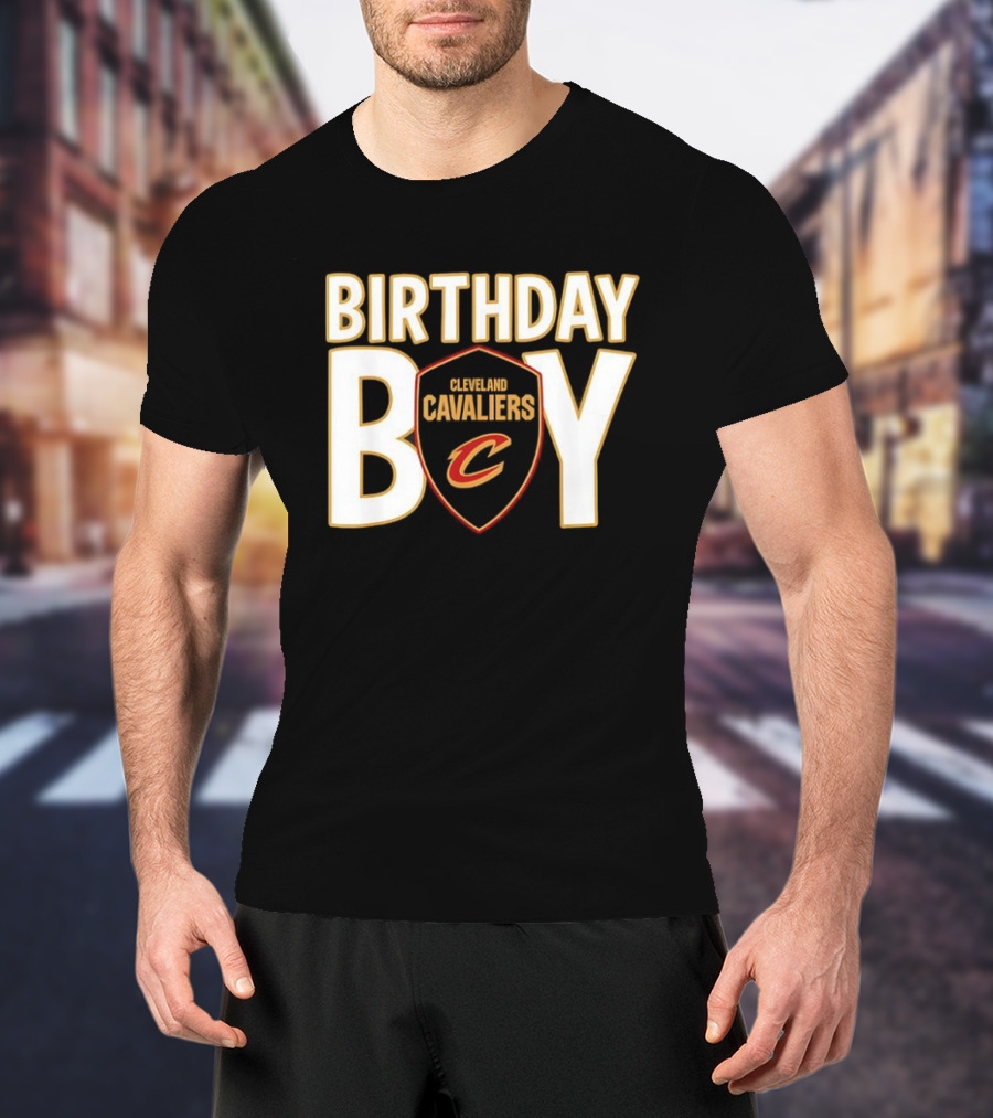 Cleveland Cavaliers NBA Birthday Boy Shield With C Logo T-Shirt