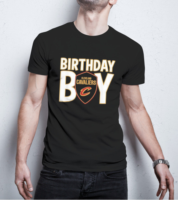 Cleveland Cavaliers NBA Birthday Boy Shield With C Logo T-Shirt