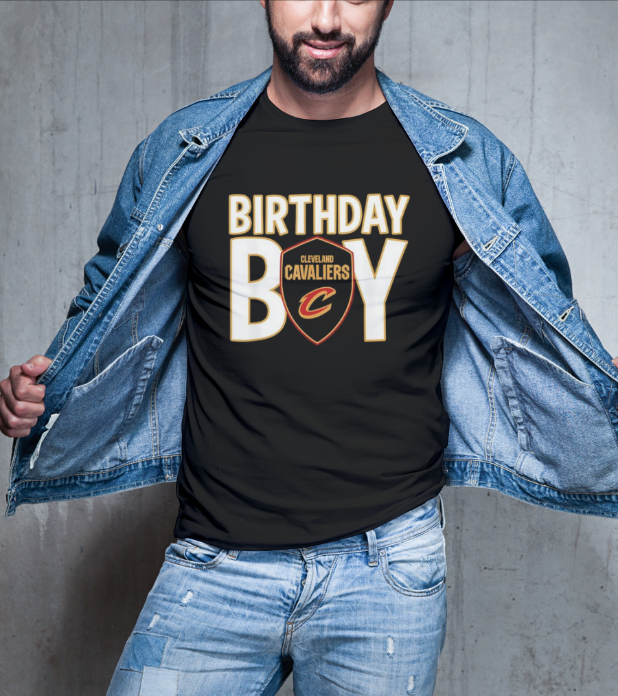 Cleveland Cavaliers NBA Birthday Boy Shield With C Logo T-Shirt