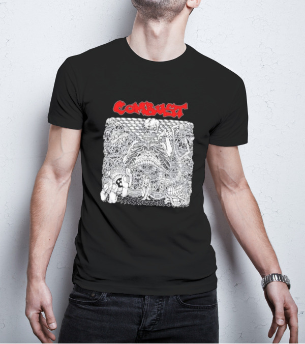 Combust Belly Of The Beast Intricate Black And White Triple B Records T-Shirt