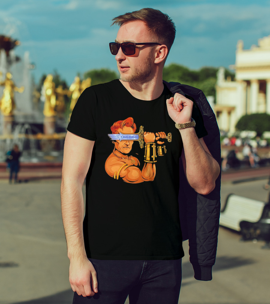 Conan O'Brien Barbarian Parody Sword T-Shirt