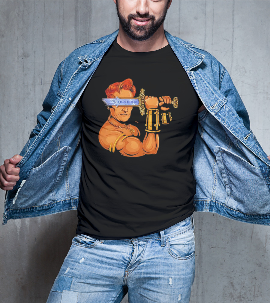 Conan O'Brien Barbarian Parody Sword T-Shirt