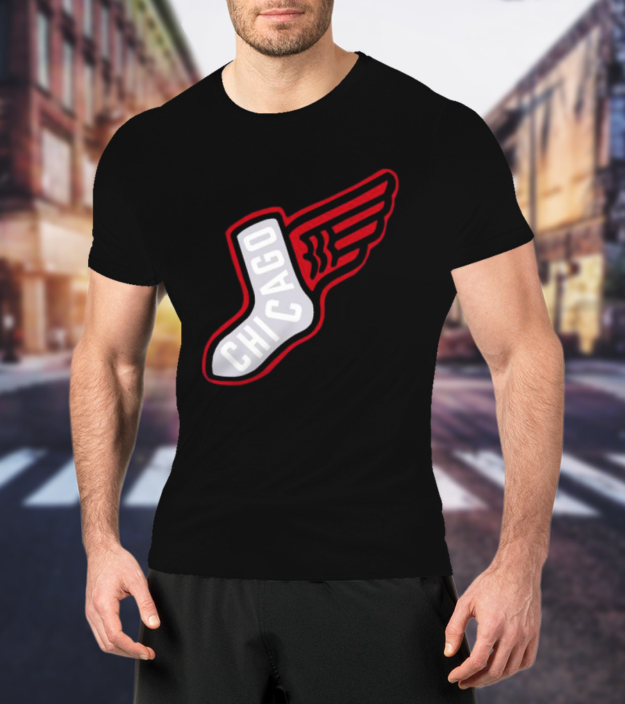 Chicago Winged Sock T-Shirt