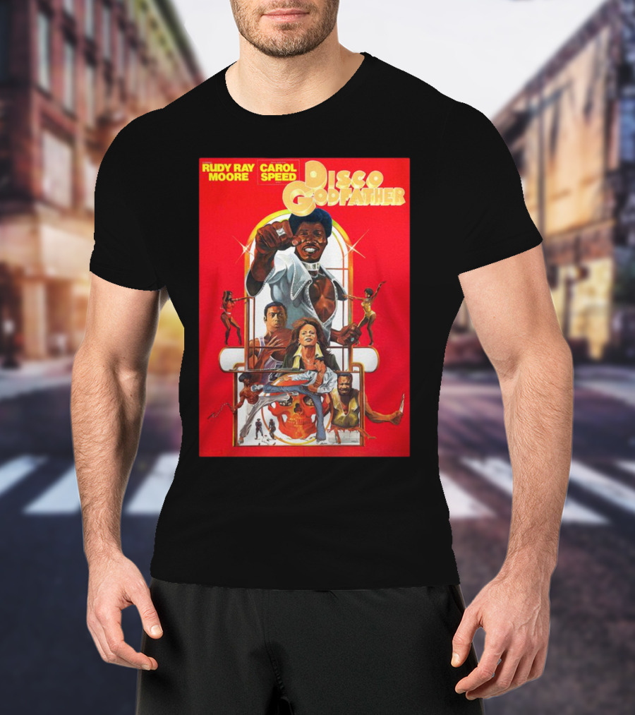 Rudy Ray Moore Carol Speed Disco Godfather Retro Movie Art T-Shirt