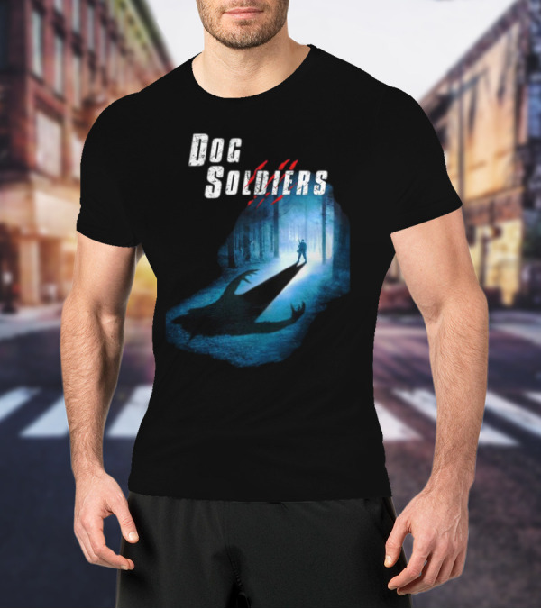 Dog Soldiers Werewolf Shadow In Forest Scene T-Shirt