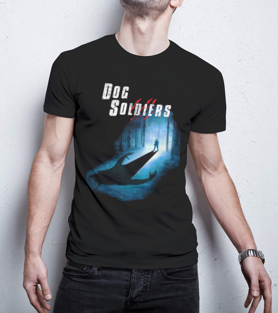Dog Soldiers Werewolf Shadow In Forest Scene T-Shirt