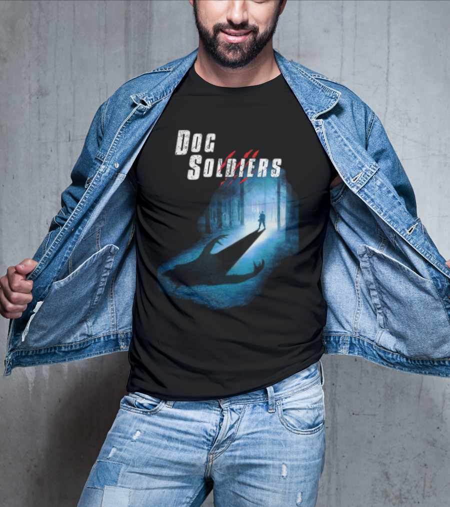 Dog Soldiers Werewolf Shadow In Forest Scene T-Shirt