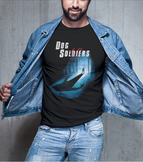 Dog Soldiers Werewolf Shadow In Forest Scene T-Shirt