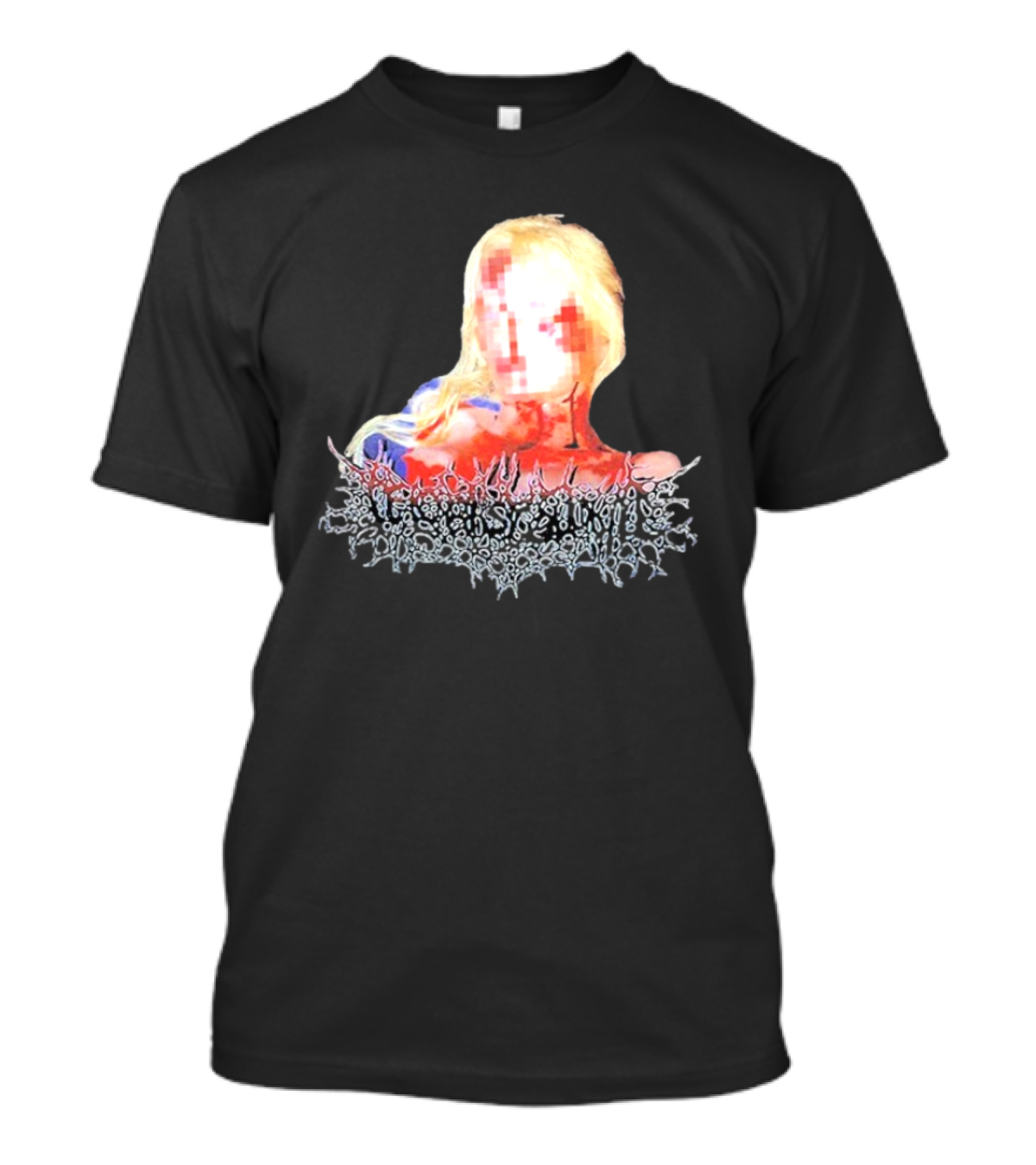 Destroy Lonely Pixelated Blonde Horror Aesthetic T-Shirt