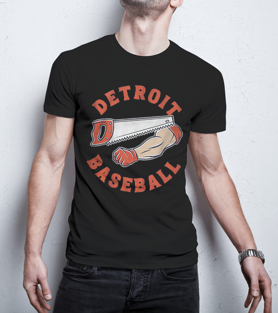 Detroit Baseball Saw Arm Graphic T-Shirt