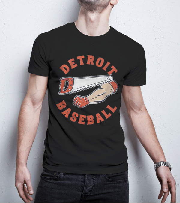 Detroit Baseball Saw Arm Graphic T-Shirt