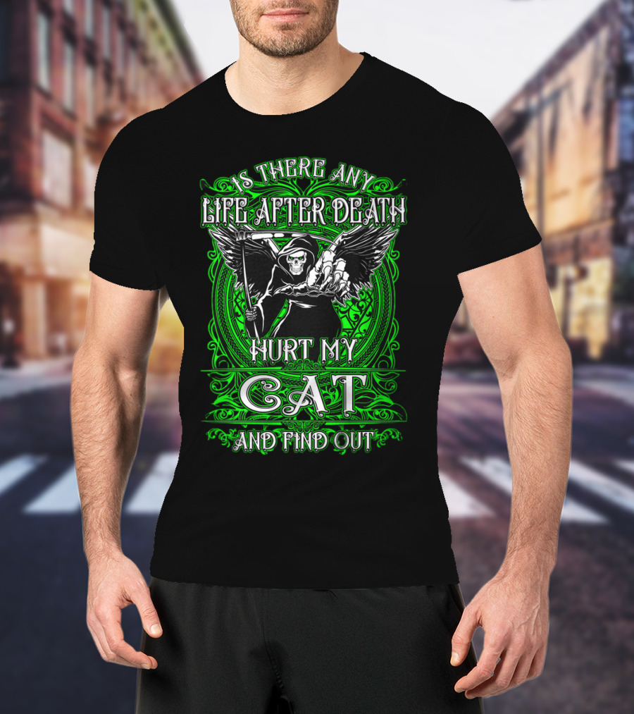 IS THERE ANY LIFE AFTER DEATH HURT MY CAT AND FIND OUT T-Shirt