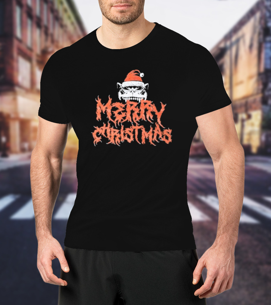 Merry Christmas Download Festival Santa Hat Monster T-Shirt