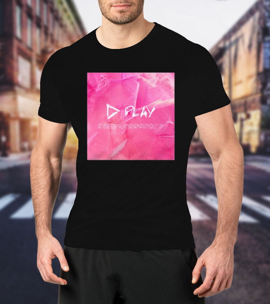 ED Sheeran Play Album Cover Pink Photo T-Shirt