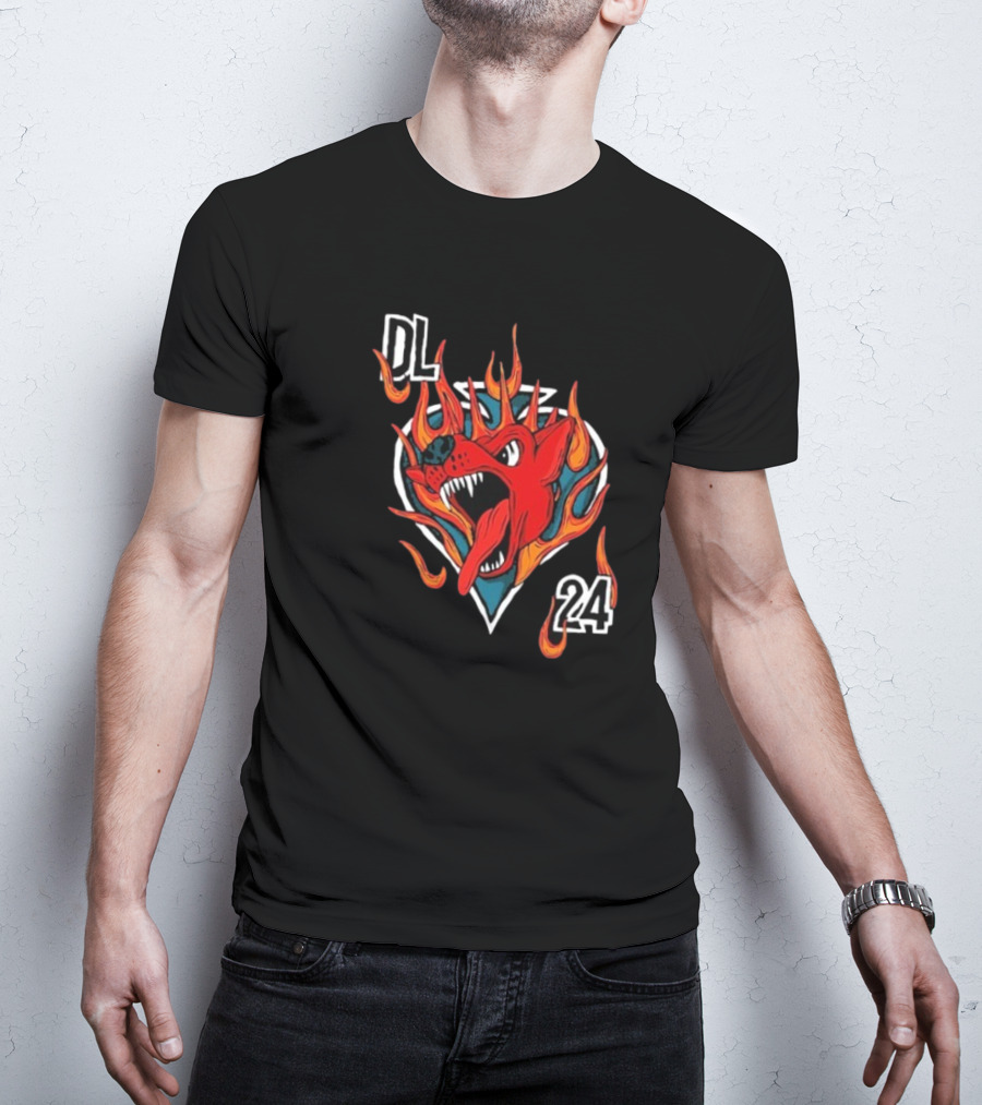 DL 24 Download Festival The King 2024 Event Flaming Red Dog Emblem T-Shirt