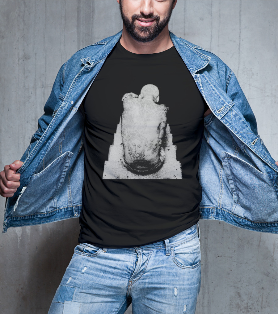 "Ekkstacy Tattooed Figure Sitting On Staircase Design" T-Shirt