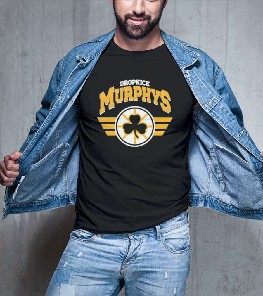 Dropkick Murphys Shamrock Winged Emblem Boston Bruins T-Shirt