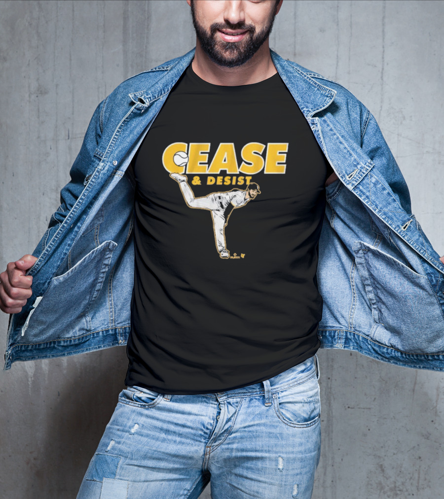 Cease And Desist Baseball Player Pitching Action T-Shirt