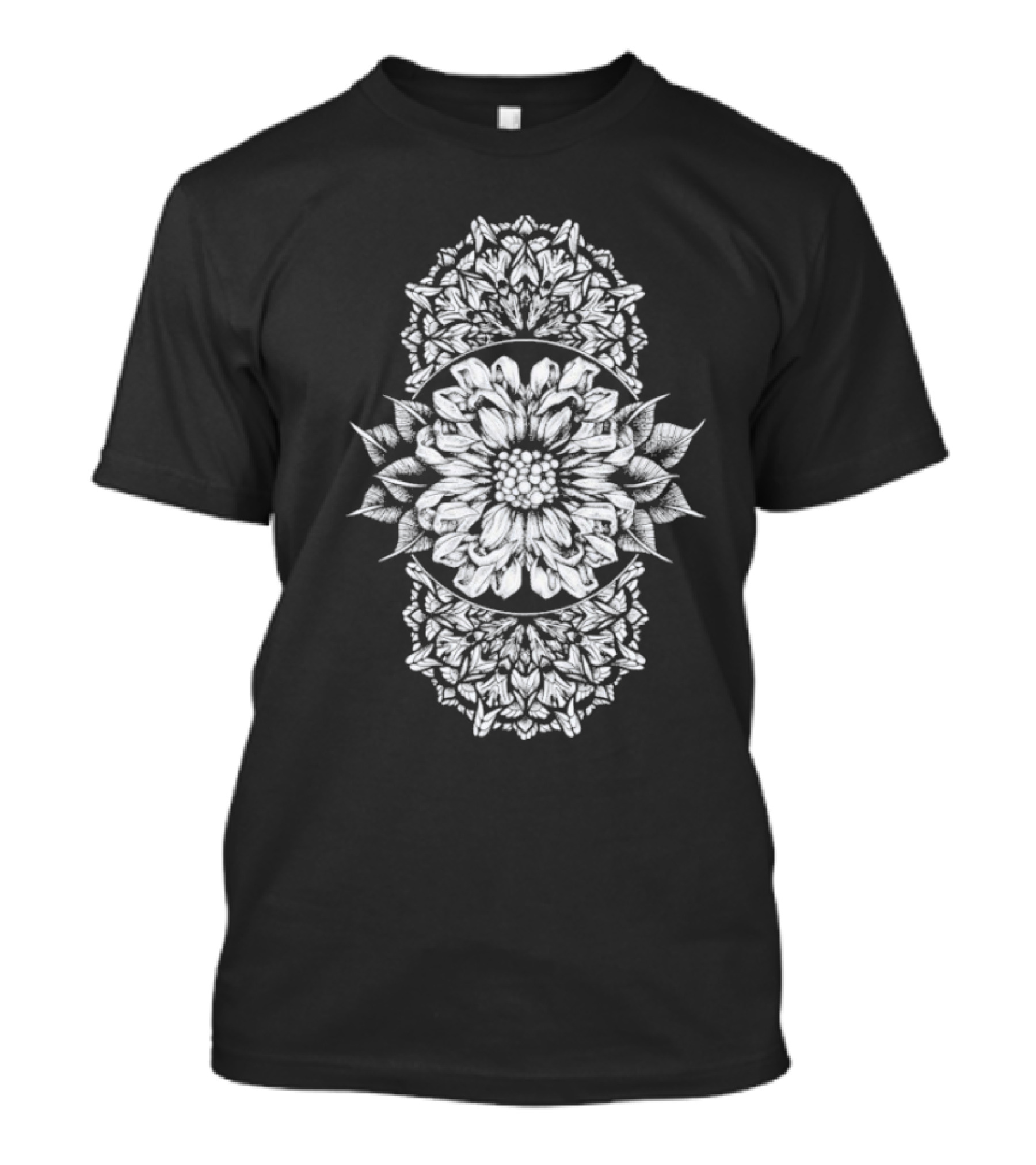 Employed To Serve Floral Mandala Style T-Shirt