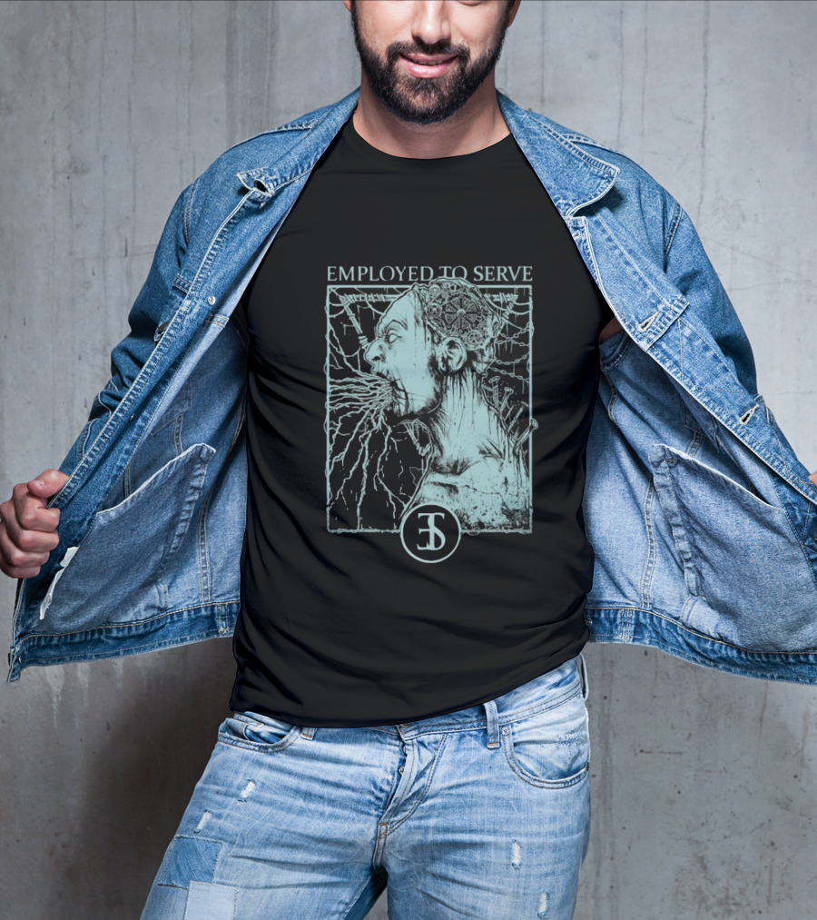 Employed To Serve Force Fed Intense Scream Artwork T-Shirt