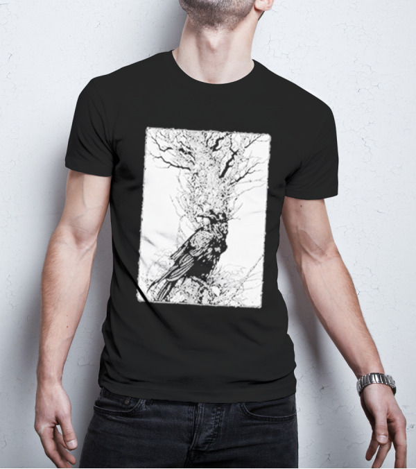 Fajar Allanda Raven Crow Art By Fajar Aeon Tree Illustration T-Shirt