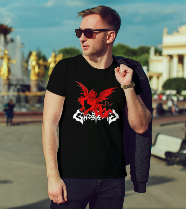 Ghost Supply Red Anarchy Angel Design USA T-Shirt
