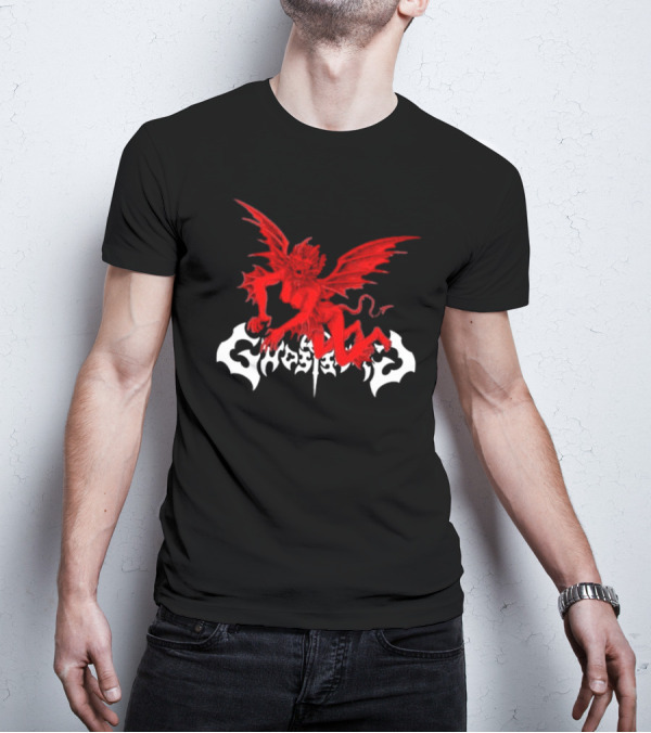 Ghost Supply Red Anarchy Angel Design USA T-Shirt