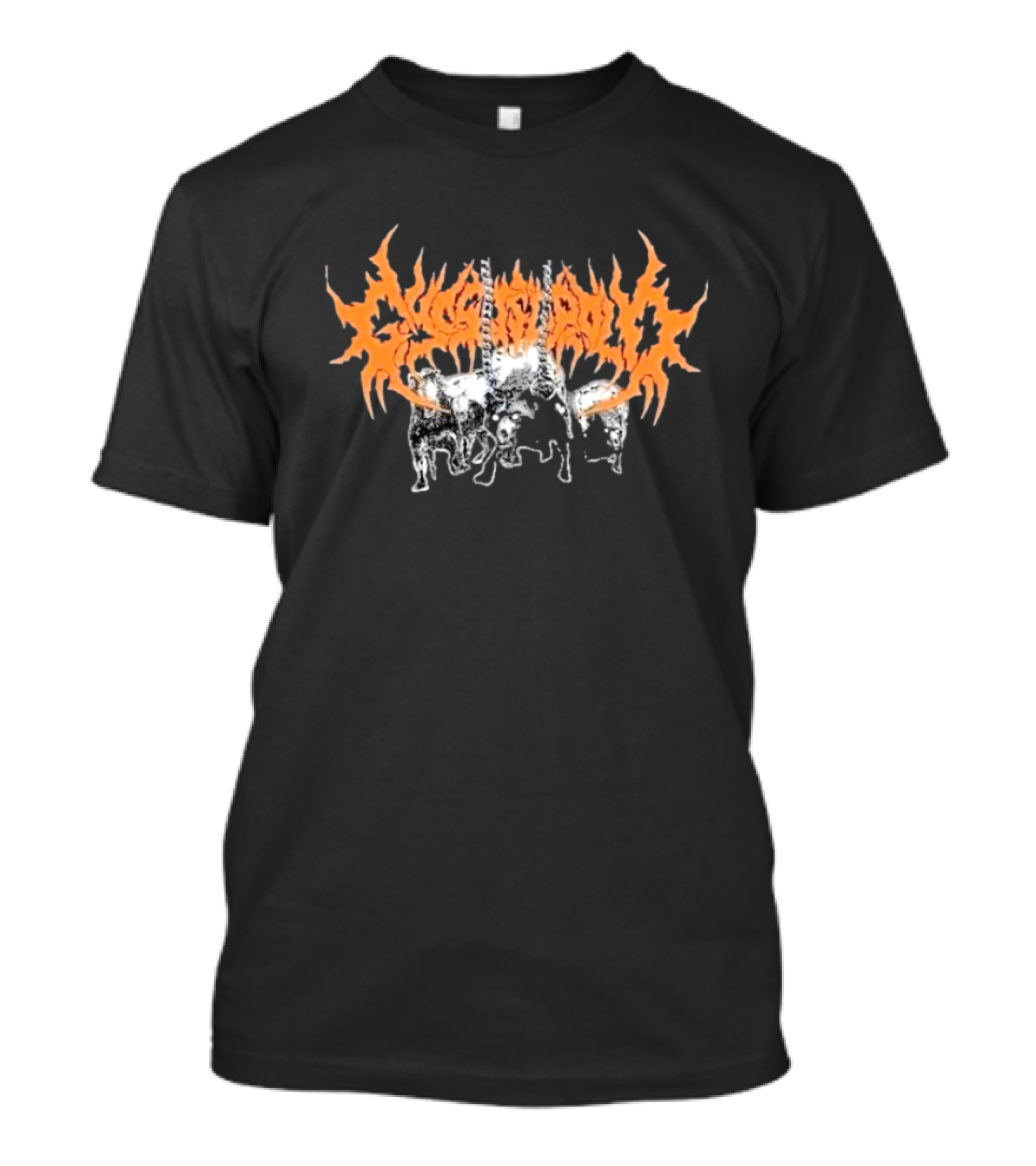 Ghost Supply COD Flames Text And Skeletons T-Shirt