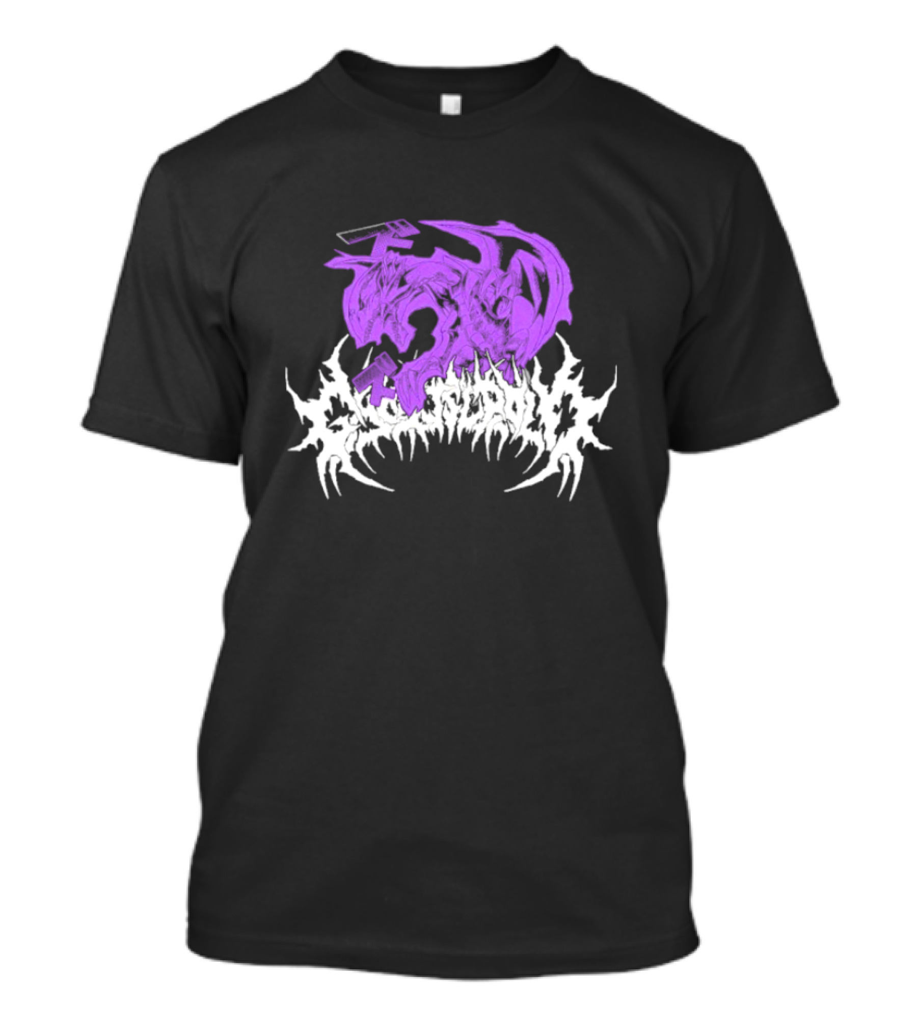 Ghost Supply Duel Purple Dragon With White Text T-Shirt