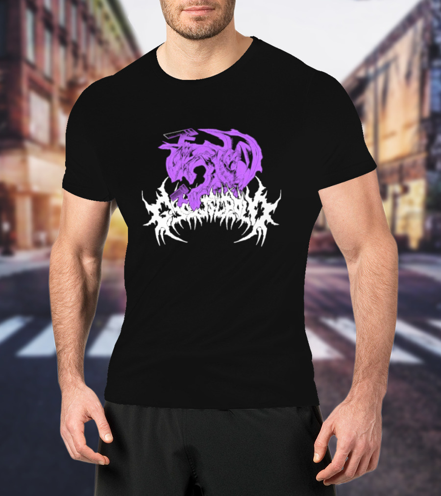 Ghost Supply Duel Purple Dragon With White Text T-Shirt