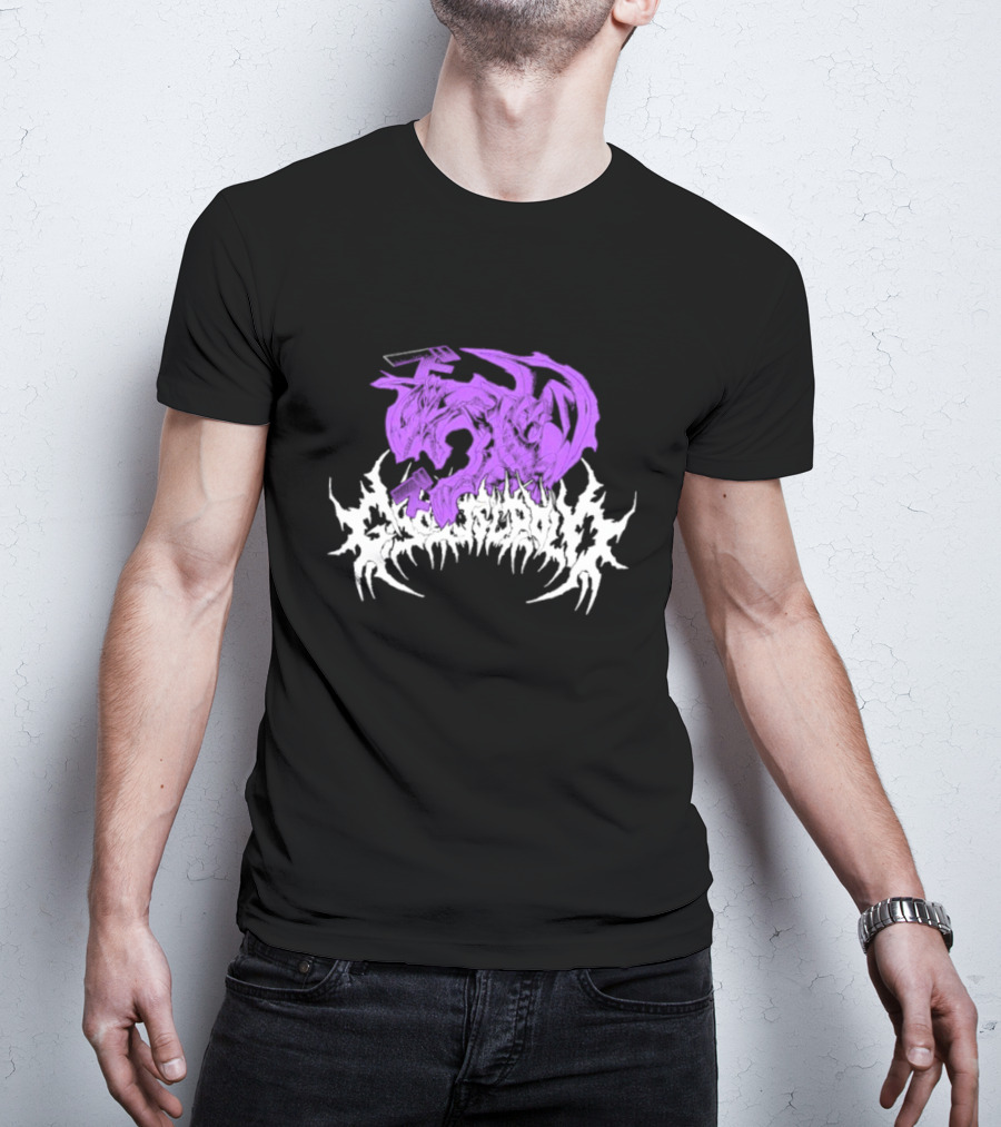 Ghost Supply Duel Purple Dragon With White Text T-Shirt