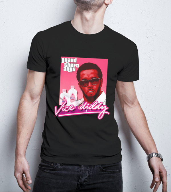 Grand Theft Anus Vice Diddy Johnson's Baby Oil Parody T-Shirt