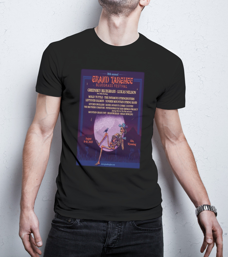 36th Annual Grand Targhee Bluegrass Festival Greensky Bluegrass Lukas Nelson Molly Tuttle Infamous Stringdusters August 8-10 2025 Alta Wyoming T-Shirt
